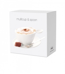 Šálek s podšálkem a lžičkou Multicup espresso