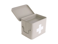Plechová krabice Lékárnička M, šedá - kopie