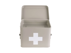 Plechová krabice Lékárnička M, šedá - kopie