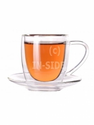 Presso šálek s podšálkem Double 80ml, 2ks
