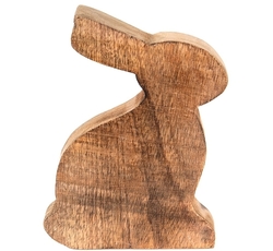 Dřevěná dekorace sedící králík Rabbi wood - 13*4*15