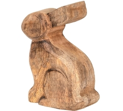 Dřevěná dekorace sedící králík Rabbi wood - 17*4*20 cm