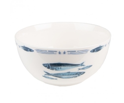 Porcelánová miska na polévku s rybkami Fish Blue
