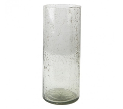 Skleněná transparentní foukaná váza - střední