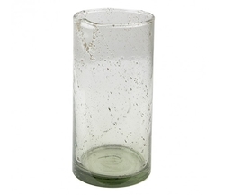 Skleněná transparentní foukaná váza - malá