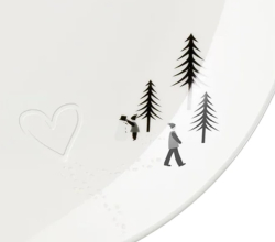 Dezertní talíř JOY-heart in the snow 