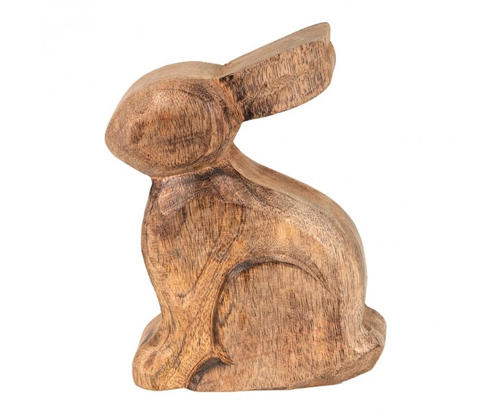 Dřevěná dekorace sedící králík Rabbi wood - 13*4*15