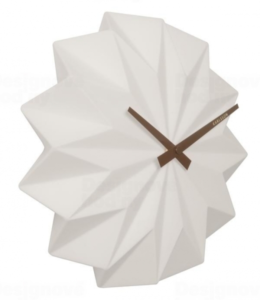 Hodiny Origami bílé