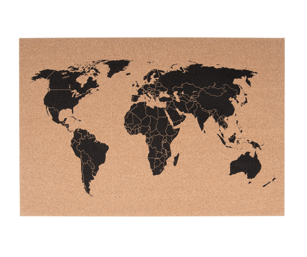 Tabule korková mapa světa