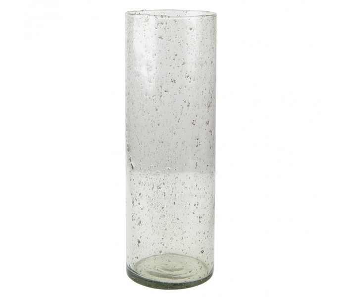 Skleněná transparentní foukaná váza - velká